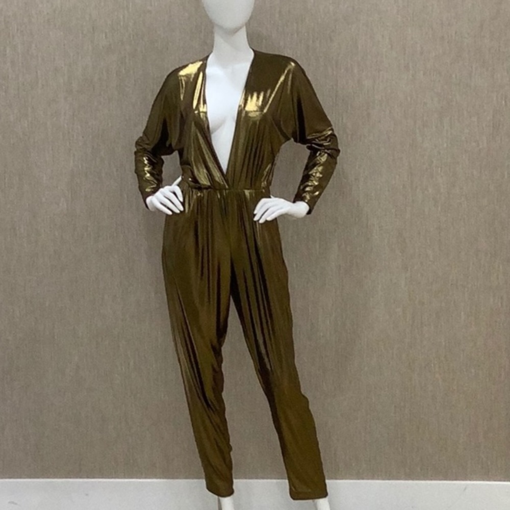 NWT American Apparel Jumpsuit in GOLD (Size XS)
